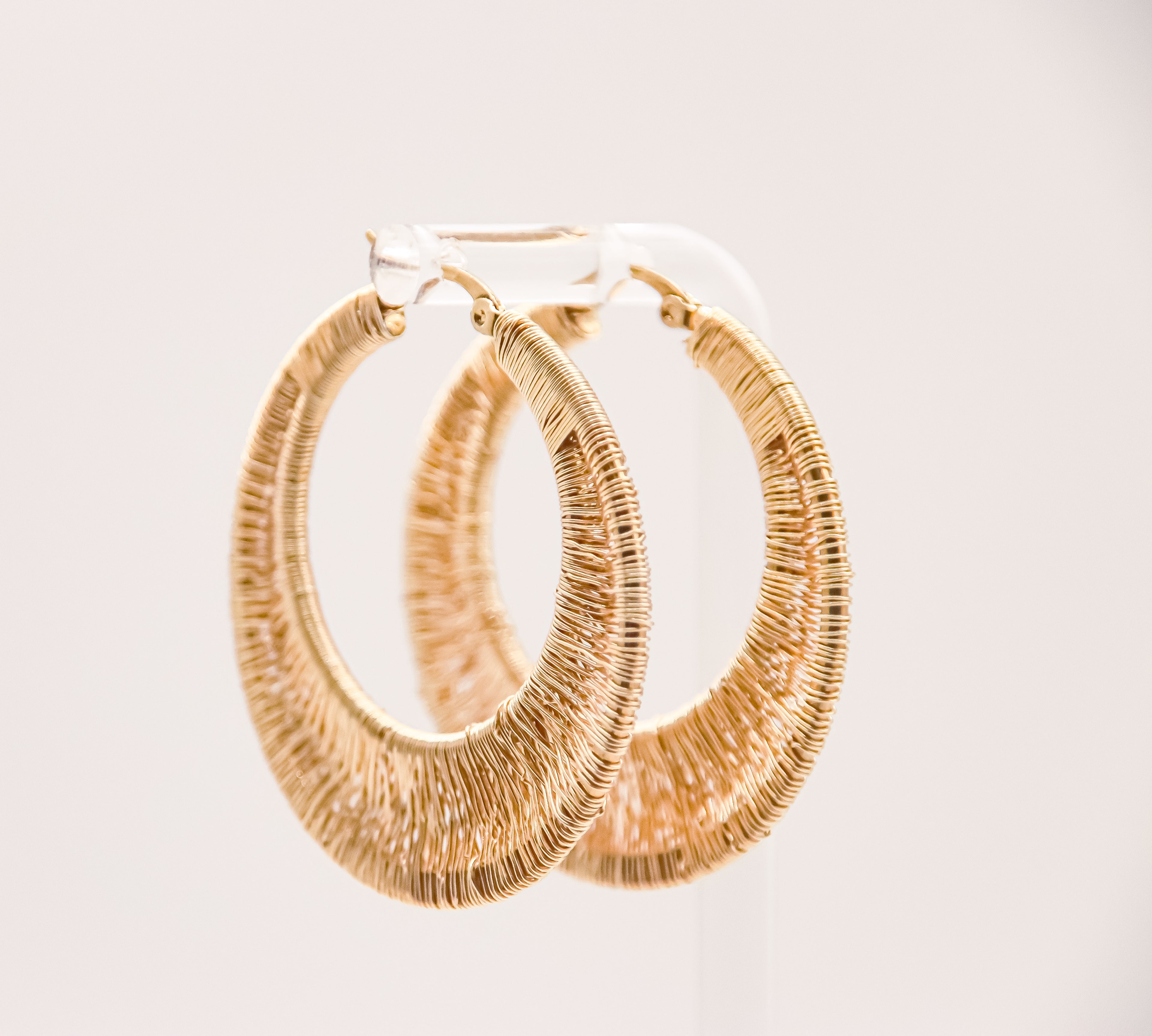 Boucles d’oreilles créoles - Collection tissée